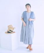 ハンドスモッキングコットンポプリン　2wayベスト